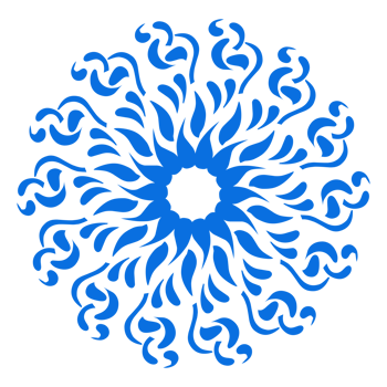 Blue color ethnic mandala patern design illustration. Perfect for logos, icons, stickers, tattoos, design elements for websites, advertisements and more. png