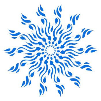 Blue color ethnic mandala patern design illustration. Perfect for logos, icons, stickers, tattoos, design elements for websites, advertisements and more. png