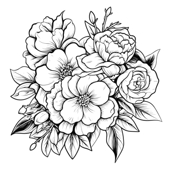 Beautiful Flower Design - Generative Ai png