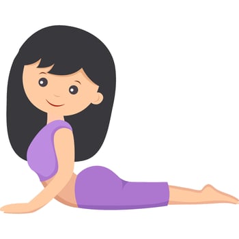 Bhujangasana yoga pose asana vector