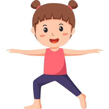 warrior yoga pose asana vector