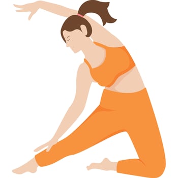 Gate yoga pose asana vector