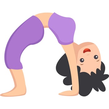 Chakrasana yoga pose asana vector