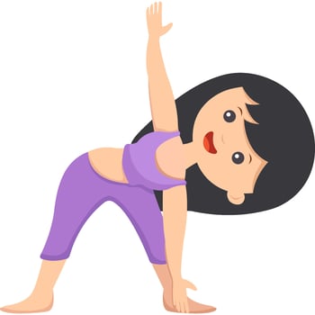 Trikonasana yoga pose asana vector