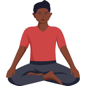 Sukhasana yoga pose asana vector
