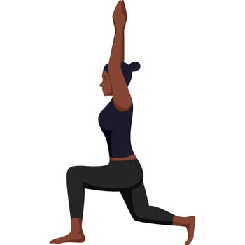 warrior yoga pose asana vector