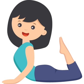 Bhujangasana yoga pose asana vector