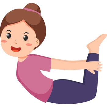 Dhanurasana yoga pose asana vector