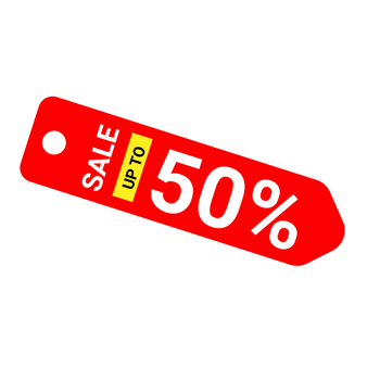Sale up to 50 percent stickers and tags colorful collection png