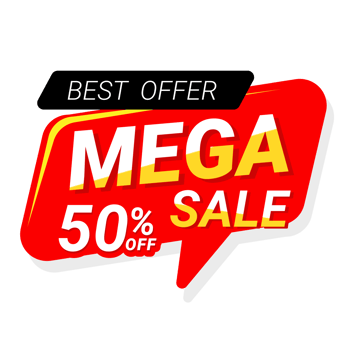 Mega sale stickers and tags colorful collection png