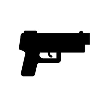 Pistol symbol. Pistol gun icon. Vector. vector