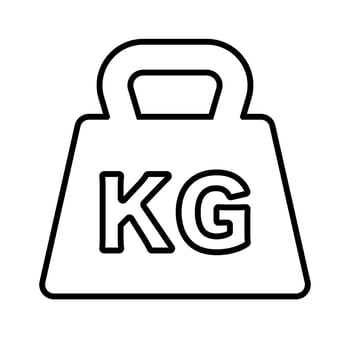 KG weight icon. Muscle training equipment. Vector. vector
