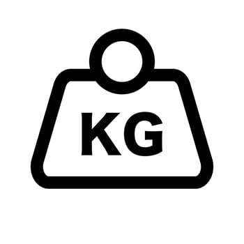 KG kilogram symbol. Muscle and weight weighing. Vector. vector