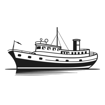 Beautiful Ship Silhouette - Generative Ai png