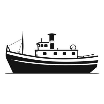 Beautiful Ship Silhouette - Generative Ai png