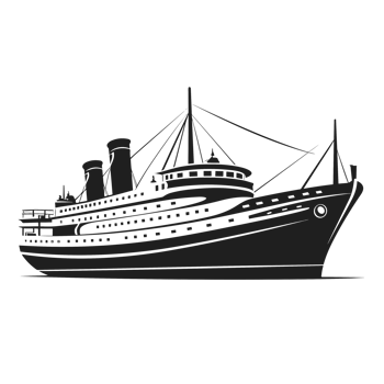 Beautiful Ship Silhouette - Generative Ai png