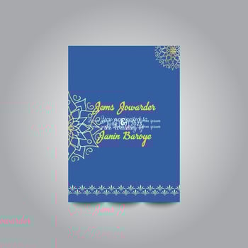 Luxury wedding invitation card design set. Luxury vintage golden vector invitation card template