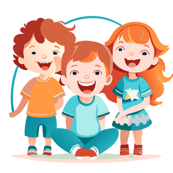 Group of children having fun png