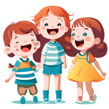 Group of children having fun png