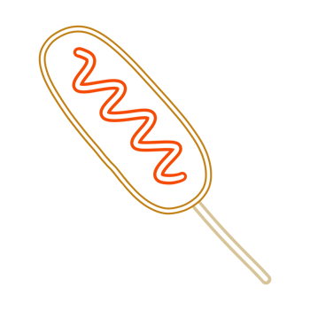 Corn Dog PNG for decoration