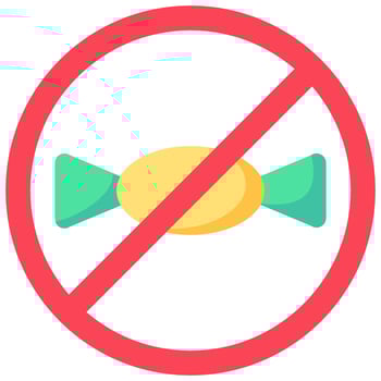 no sugar vector flat icon