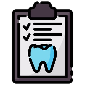 dental report vector filled outline icon