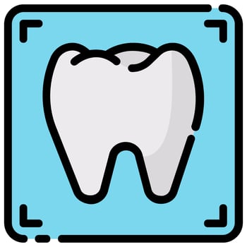 tooth xray vector filled outline icon