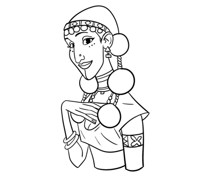african woman queen set illustration png