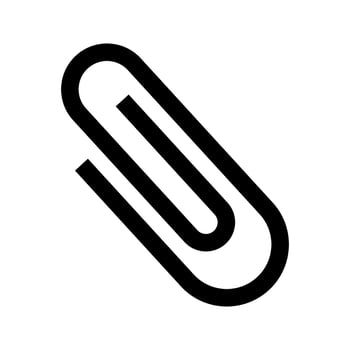 Clip silhouette icon. Attached icon. Vector. vector