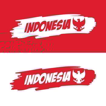 Indonesia Typography and Garuda Pancasila Vector Art Isolated. Best for Indonesia Independence Day Tshirt Design