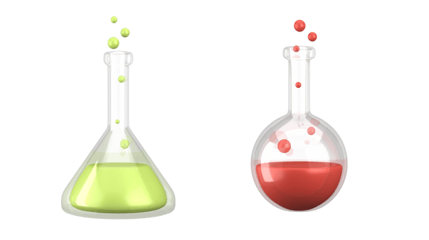 3d rendering of school chemical bottles, fit for design assets of education and science, back to school concept, office, etc. 3d icons set with isolated white background png