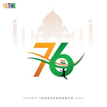 Indian Independence Day Celebration of the 76th Independence Day vector