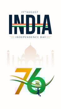 Indian Independence Day Celebration of the 76th Independence Day vector
