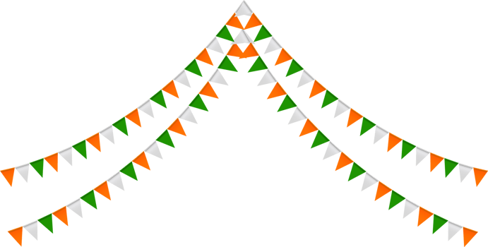 India flag colour garland png