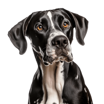 Portrait of harlequin Great Dane png