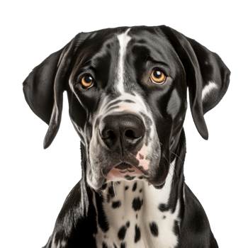Portrait of harlequin Great Dane png