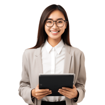 Asisan business girl isolated png