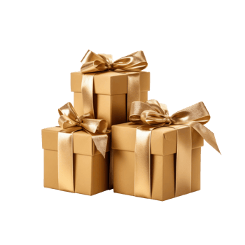 Christmas Gift boxes isolated. png