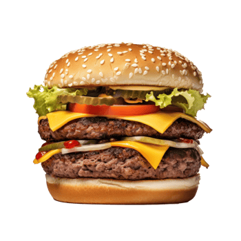 Tasty beef burger isolated png