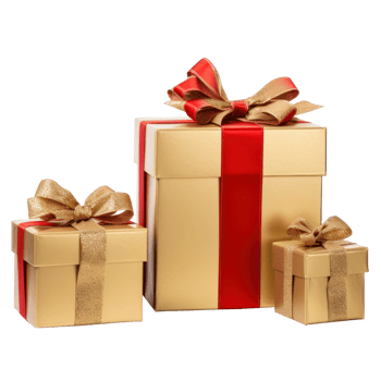 Christmas Gift boxes isolated. png
