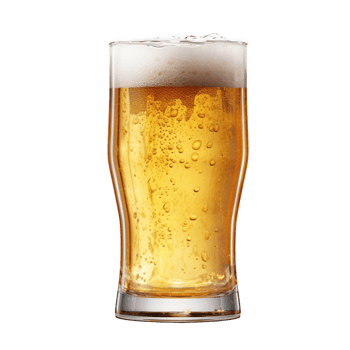 Glass of beer isolated png