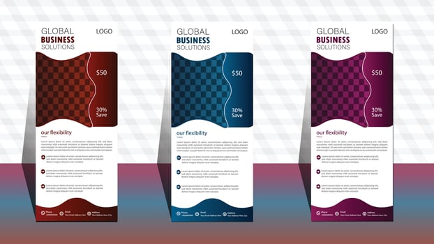 set of colorful banners. Roll up banner template. layout corporate roll up banner signage standee template. professional corporate roll up banner design. vector