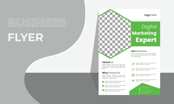 Flyer Design vector illustration template. Corporate Flyer Template. Can be use for publishing, print and presentation. in A4 size. Modern  flyer design vector template.