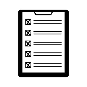 Checklist icon with crosses vector