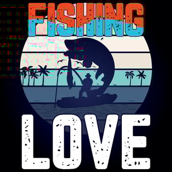 FISHING LOVE FISHING T-SHIRT DESIGN vector