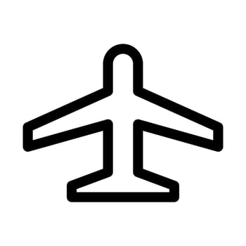 airplane icon vector isolated on white background. Simple vector logo