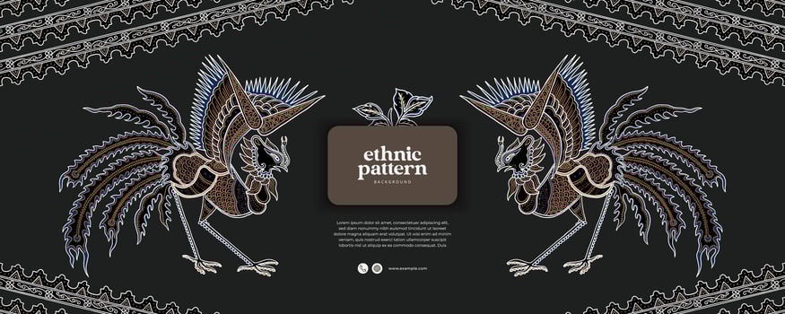 luxury and elegant batik style template design illustration for fabric vector
