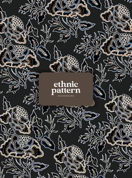 ethnic vintage floral pattern illustration template vector