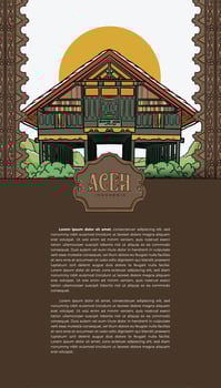 Indonesian Acehnese design layout idea for social media post vector