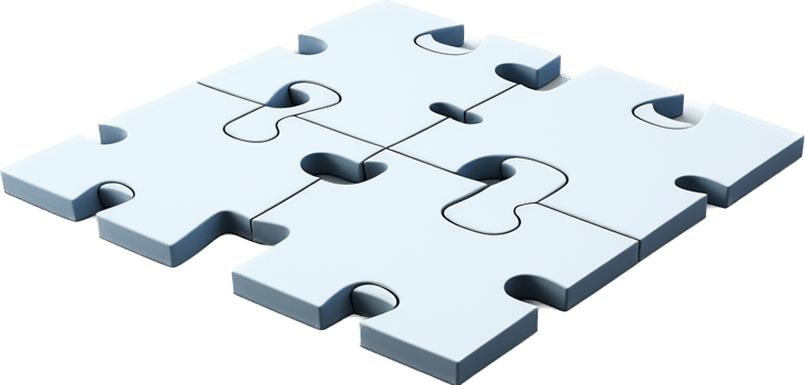 Jigsaw png with AI generated.